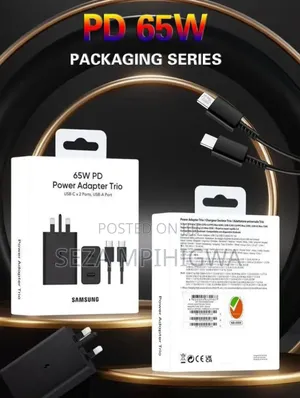 65W USB-C x2, USB-A x1 Fast Charger