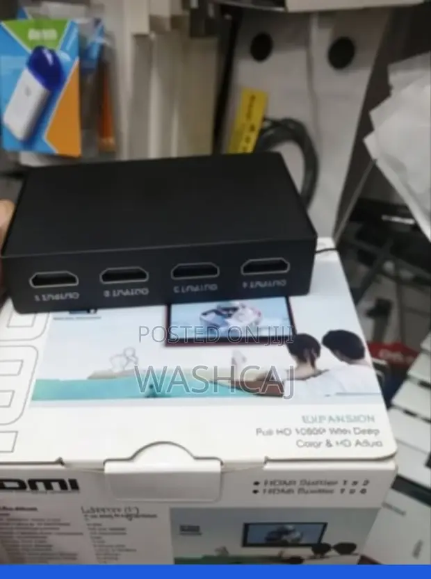 Ryxn HDMI Splitter 1 in 4 Out 4K@60Hz - 1