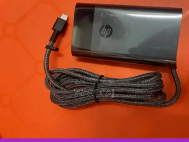HP 65W USB-C Laptop Charger, Type-C Adapter, Black - 1