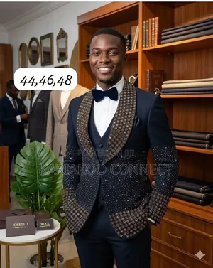 Higher Collection Men's Wedding Suit - Black