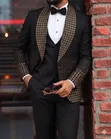 Higher Collection Men's Wedding Suit - Black - 3