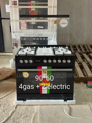 EvoQ 90x60cm Cooker - 4 Gas + 2 Electric with 110L Oven