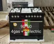 EvoQ 90x60cm Cooker - 4 Gas + 2 Electric with 110L Oven - 2