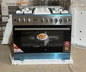 EvoQ Standing Cooker 90x60cm - 4 Gas + 2 Electric Oven