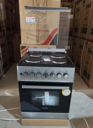 EvoQ Full Electric Cooker 58x58cm - 4 Hotplate with Electric Oven