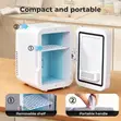 Mini Fridge 220V Home / 12V Car with Makeup Mirror & LED Light - 2