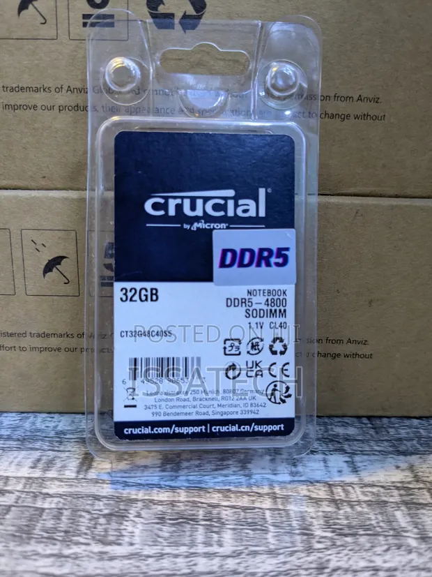 Crucial 32GB DDR5 SODIMM RAM (Mpya Kabisa) - 1