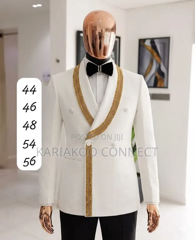 Men's White Suit Stock - 1
