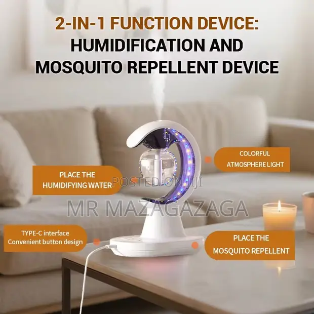 2-in-1 Humidifier & Mosquito Repellent with Nightlight - 1