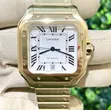 Gold Santos de Cartier Automatic Watch - 1