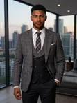 VINSTILO Italian Draft Suit - Gray - 3