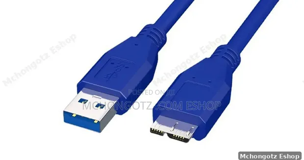 USB 3.0 Micro External Hard Drive Cable 1m (Blue) - 1