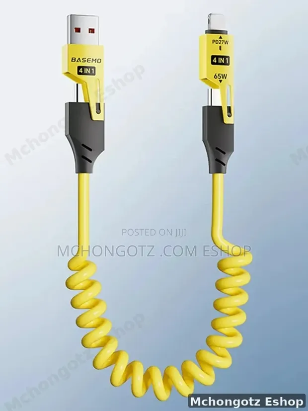 4-in-1 Fast Charging Spring Data Cable - 1