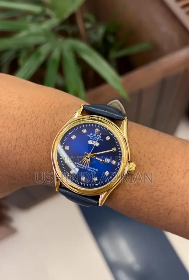Rolex Leather Watch - High Quality - 1