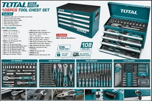 TOTAL 108 Pcs Professional Tool Chest Set