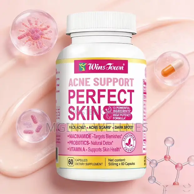 Acne Support Perfect Skin Dietary Supplement Capsules - 1