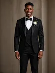 VINSTILO Boss Style Black Suit - 2