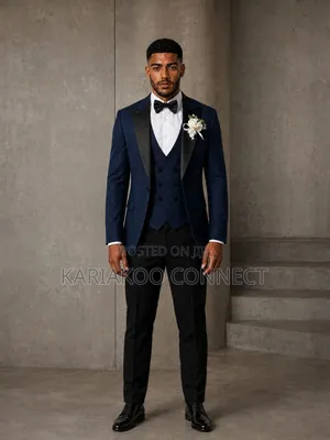 VINSTILO Boss Style Blue Suit