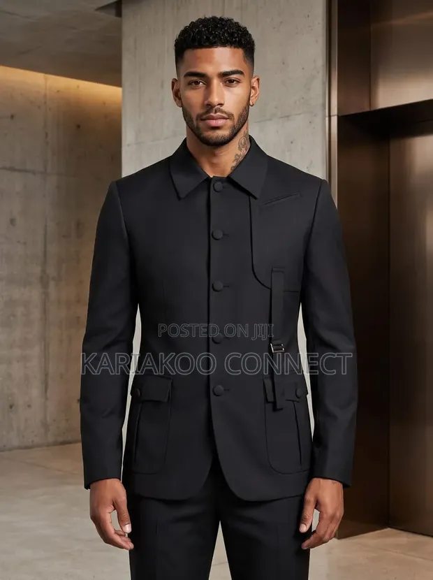 VINSTILO Men's Suit - Black - 1