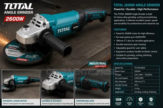TOTAL 2600W Angle Grinder - 1