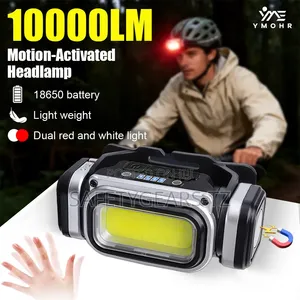 USB Rechargeable Waterproof Headlamp with Motion Sensor