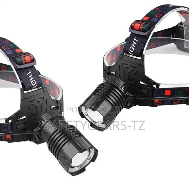 30W LED Hard Hat Headlamp - Waterproof, Rechargeable - 1