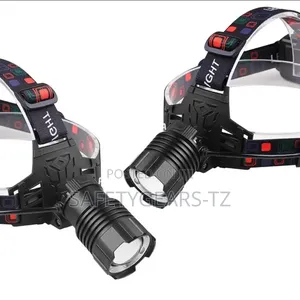 30W LED Hard Hat Headlamp - Waterproof, Rechargeable