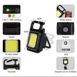 Rechargeable COB Keychain Light with Stand - 1