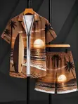 Tropical Beach Short Sleeve Shirt and Short Set Collection - 3