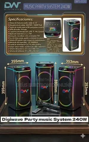 Digiwave Rechargeable Speaker 80W & 240W