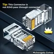 Viunganishi vya RJ45 Cat5e Pass Through (Pakiti 100) - 1
