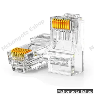 RJ45 Cat5e Pass Through Connectors (100 Pack)
