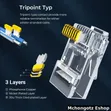 Viunganishi vya RJ45 Cat5e Pass Through (Pakiti 100) - 5