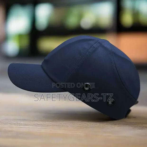 Safety Blue / Black Bump Cap - 1