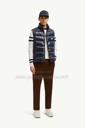 Moncler Navy Blue Tibb Down Gilet - Men's Vest
