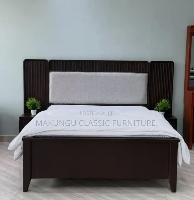 Simple Hardwood Bed Size 5/6 - 1