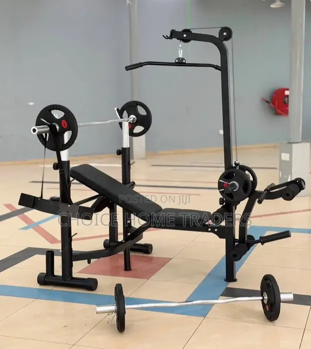 Olympic Bench and 10kg Olympic Plate Set - 1