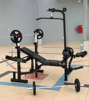 Olympic Bench and 10kg Olympic Plate Set