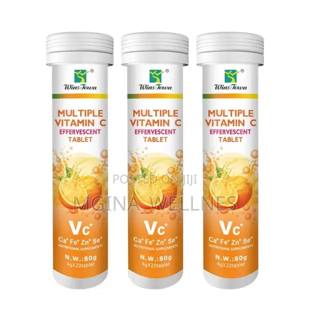 Wins Town Vitamin C Effervescent Tablets (80g / 20 Tablets) - 1