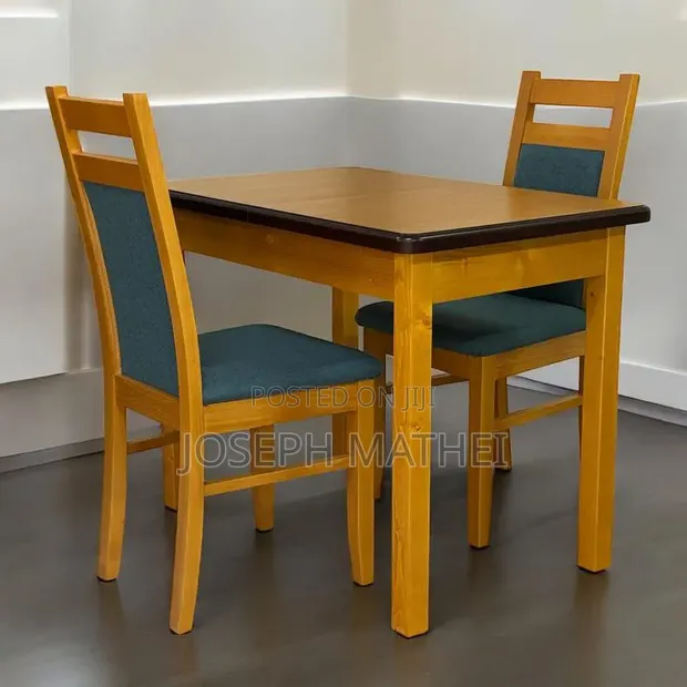 Simple Study Table with Two Chairs - 1