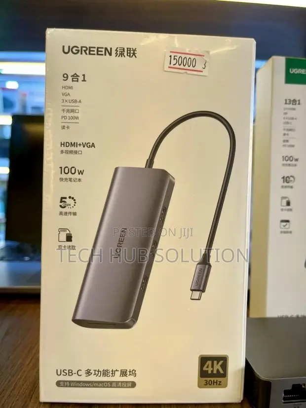 UGREEN 9-in-1 USB-C Hub yenye HDMI & VGA - 1