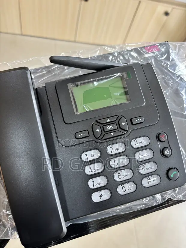 New GSM Landline Phone - Black - 1