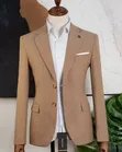 Men's Casual Cotton-Polyester Blend Blazers - 5