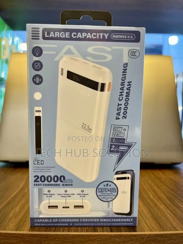 Remax RPP-72 20000mAh Fast Charging Power Bank - 1