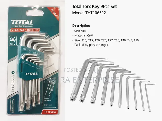 Total Torx Key 9-Piece Set - 1