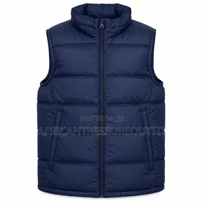 Nike Men's Puffer Vest yenye Logo Nyeupe