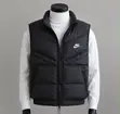 Nike Men's Puffer Vest with White Logo - 4