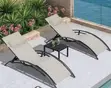 S-Shape Sun Lounge with Headrest - 4