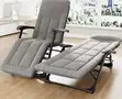 WCG Folding Garden Chaise Lounge with Cushion - 2