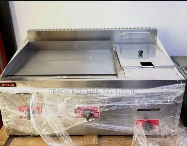 Commercial Gas Griddle & 6L Deep Fryer (4 Chapati) - 1
